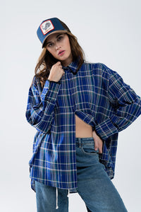 Camisola Oversized Lenhador em Azul