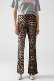 Leggings em spandex com padrão de leopardo